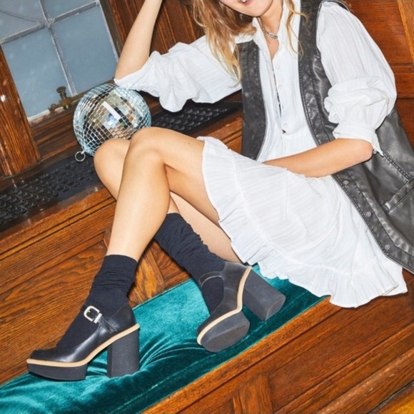 Free People Shoes - FREE PEOPLE MARY JANE PLATFORM WOMENS HEELS LEATHER MADE IN SPAIN SIZE 37